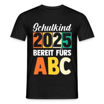 Kita Abschied Erste Klasse Einschulung 2025 - Männer T-Shirt - Schwarz - Vorne - AI Model Male 178 light (178cm)