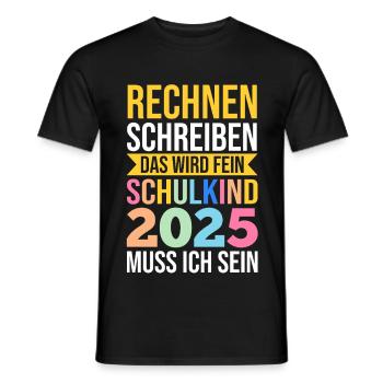 Kita Abschied Erste Klasse Einschulung 2025 - Männer T-Shirt - Schwarz - Vorne - AI Model Male 178 light (178cm)