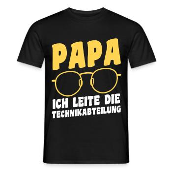 Papa Techniker Vater - Männer T-Shirt - Schwarz - Vorne - AI Model Male 178 light (178cm)