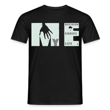 MEvolution: Choice, Decision, Life - Men's T-Shirt - black - Front - AI Model Male 178 light (178cm)