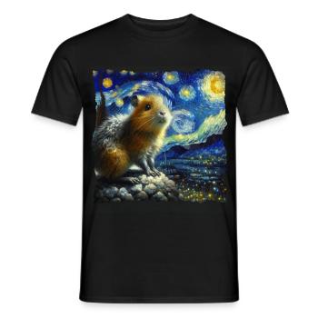 Aguti Starry Night - Men's T-Shirt - black - Front - AI Model Male 178 light (178cm)