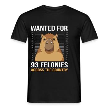 Capybara Capibara - Männer T-Shirt - Schwarz - Vorne - AI Model Male 178 light (178cm)