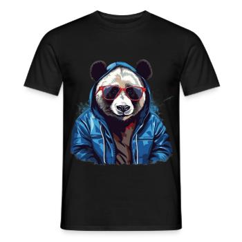 Panda big street style | Panda lovers - Men's T-Shirt - black - Front - AI Model Male 178 light (178cm)