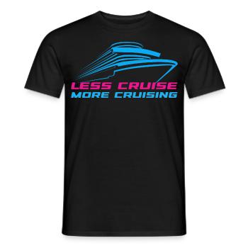 Cruise on the Loose. Less plan, more relaxation. - Men's T-Shirt - black - Front - AI Model Male 178 light (178cm)