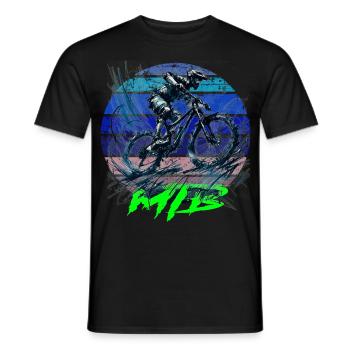 MTB - Men's T-Shirt - black - Front - AI Model Male 178 light (178cm)