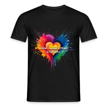Herz im Chaos Ich kann nicht einmal klar denken - Männer T-Shirt - Schwarz - Vorne - AI Model Male 178 light (178cm)