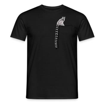 Ape pet in your pocket - Men's T-Shirt - black - Front - AI Model Male 178 light (178cm)
