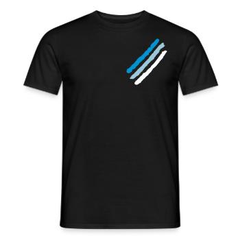 Couleurs Stripe Design / Drapeau vectoriel - T-shirt homme - noir - Devant - AI Model Male 178 light (178cm)