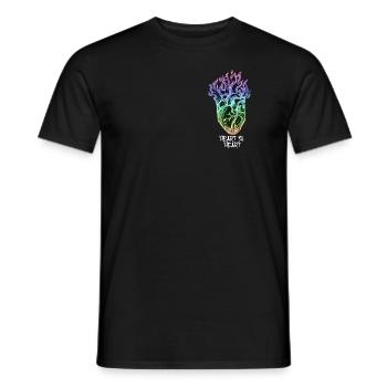LGTB, herz, regenbogen, le cœur est le cœur, bunt - T-shirt homme - noir - Devant - AI Model Male 178 light (178cm)