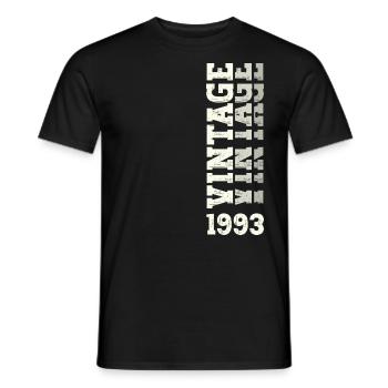 30th Birthday Man Vintage 1993 Vintage - Men's T-Shirt - black - Front - AI Model Male 178 light (178cm)