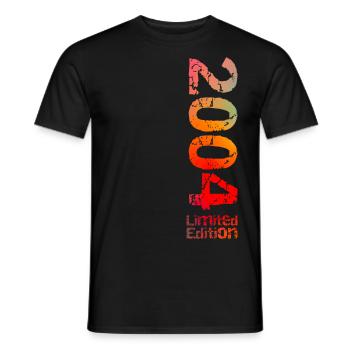 Edition Limitée 2004 - Comme cadeau d’anniversaire - T-shirt homme - noir - Devant - AI Model Male 178 light (178cm)