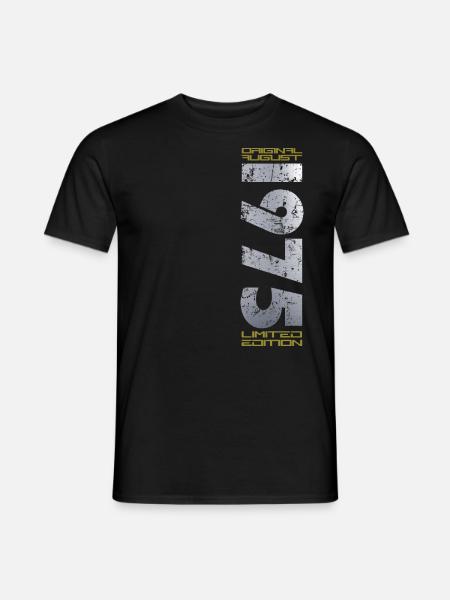50e verjaardag originele augustus 1975 vintage 1975 - Heren T-shirt - zwart