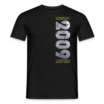 15. Geburtstag Original August 2009 Jahrgang 2009 - Männer T-Shirt - Schwarz - Vorne - AI Model Male 178 light (178cm)