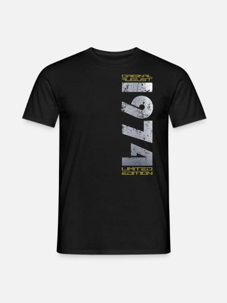 50. Geburtstag Original August 1974 Jahrgang 1974 - Männer T-Shirt - Schwarz