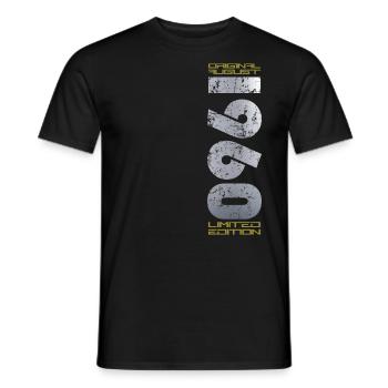 64ème Anniversaire Original Août 1960 Millésime 1960 - T-shirt homme - noir - Devant - AI Model Male 178 light (178cm)