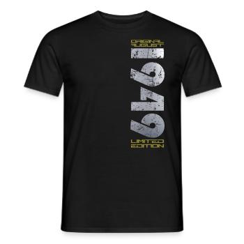 75th Birthday Original August 1949 Born 1949 - Men's T-Shirt - black - Front - AI Model Male 178 light (178cm)