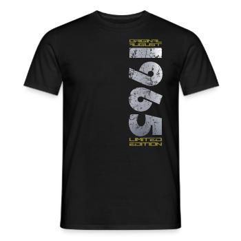 60e anniversaire Original août 1965 Né en 1965 - T-shirt homme - noir - Devant - AI Model Male 178 light (178cm)