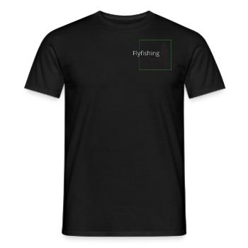 Fly fishing Fly tying - Men's T-Shirt - black - Front - AI Model Male 178 light (178cm)