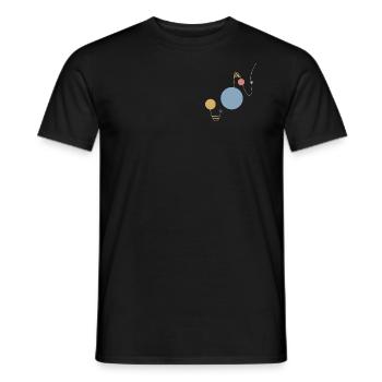 Künstler T-Shirt - abstrakte Kunst - Männer T-Shirt - Schwarz - Vorne - AI Model Male 178 light (178cm)
