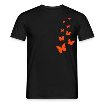 Schmetterlinge fliegen - Männer T-Shirt - Schwarz - Vorne - AI Model Male 178 light (178cm)