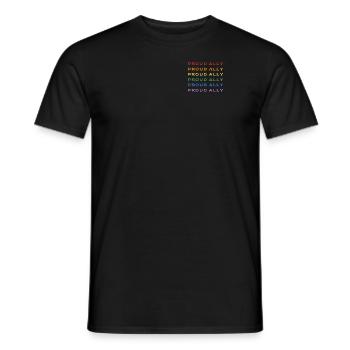 Pride Proud Ally - Männer T-Shirt - Schwarz - Vorne - AI Model Male 178 light (178cm)