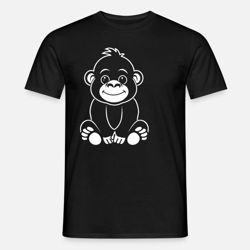Gorilla - Männer T-Shirt - Schwarz