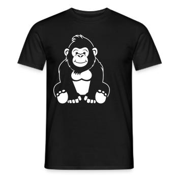 Gorilla - Men's T-Shirt - black - Front - AI Model Male 178 light (178cm)