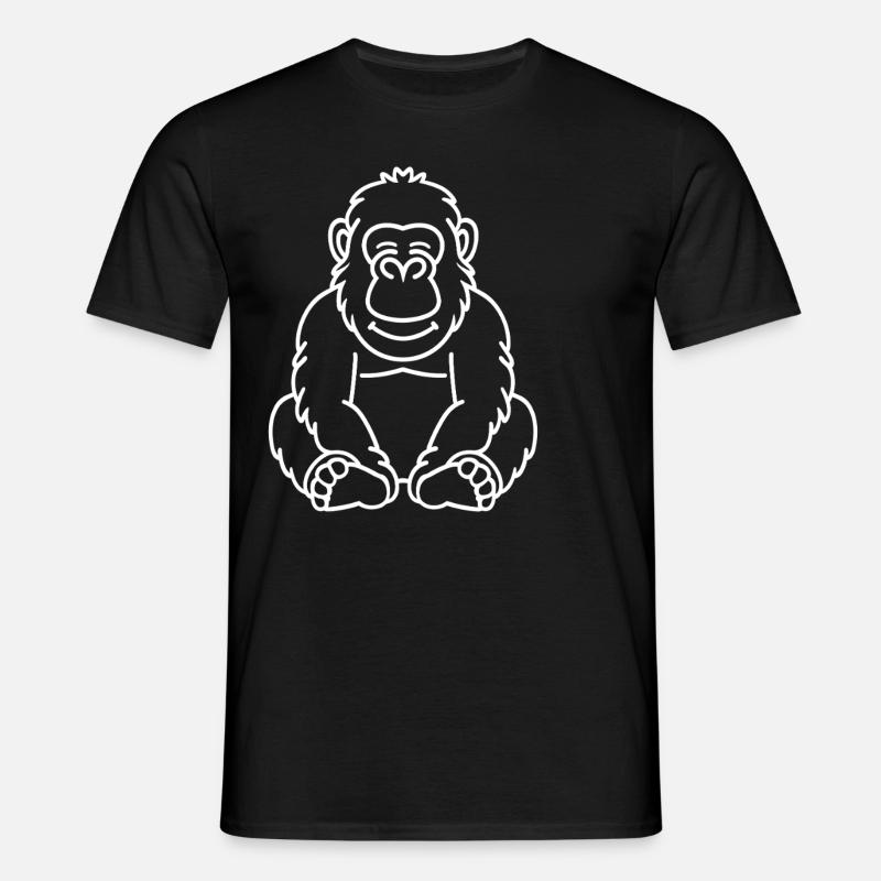 Gorilla - Männer T-Shirt - Schwarz