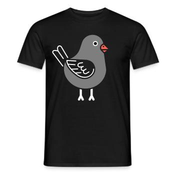 pigeon - T-shirt homme - noir - Devant - AI Model Male 178 light (178cm)