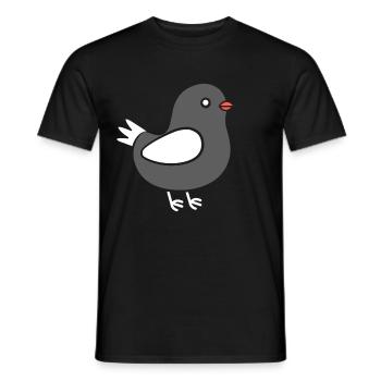 pigeon - T-shirt homme - noir - Devant - AI Model Male 178 light (178cm)