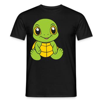 tortoise - Men's T-Shirt - black - Front - AI Model Male 178 light (178cm)