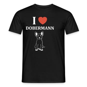 Dobermann - Männer T-Shirt - Schwarz - Vorne - AI Model Male 178 light (178cm)