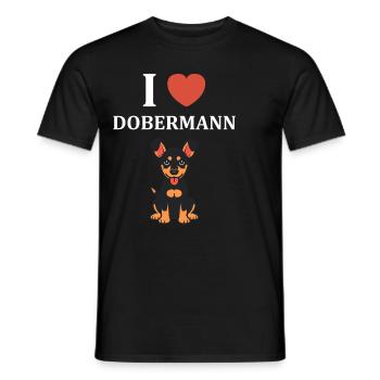 Dobermann - Men's T-Shirt - black - Front - AI Model Male 178 light (178cm)