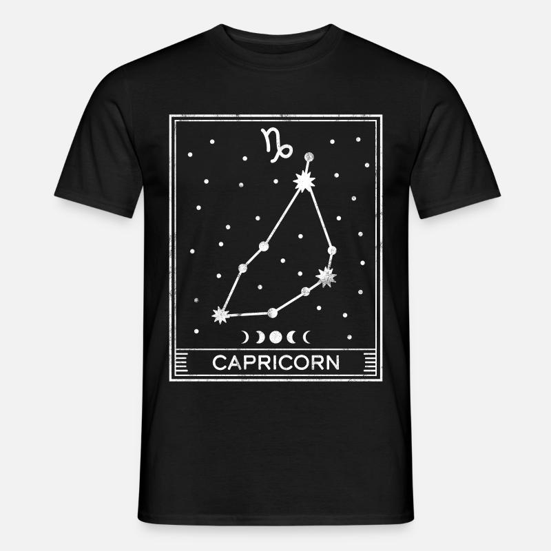 Sternzeichen Steinbock - Männer T-Shirt - Schwarz
