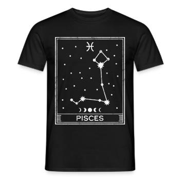Fische-Sternzeichen - Männer T-Shirt - Schwarz - Vorne - AI Model Male 178 light (178cm)