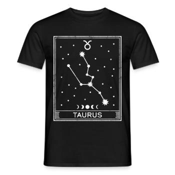 Sternzeichen Stier - Männer T-Shirt - Schwarz - Vorne - AI Model Male 178 light (178cm)
