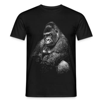 Gorilla - Men's T-Shirt - black - Front - AI Model Male 178 light (178cm)