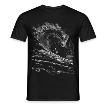 Surfing - T-shirt homme - noir - Devant - AI Model Male 178 light (178cm)
