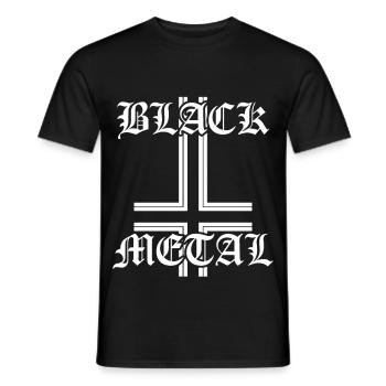 Sorcier pentagramme antichrist en métal noir - T-shirt homme - noir - Devant - AI Model Male 178 light (178cm)