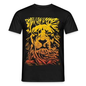 Lion - T-shirt homme - noir - Devant - AI Model Male 178 light (178cm)