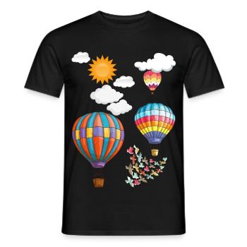 Balloon - Men's T-Shirt - black - Front - AI Model Male 178 light (178cm)