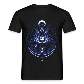Dritte Auge Chakra Symbol Drittes Auge - Männer T-Shirt - Schwarz - Vorne - AI Model Male 178 light (178cm)