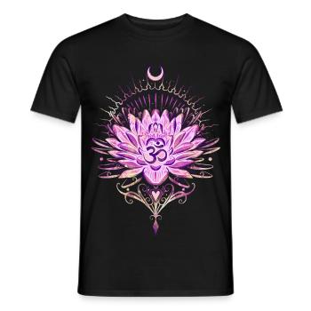 Lotus Lotus Fleur Om Symbole - T-shirt homme - noir - Devant - AI Model Male 178 light (178cm)