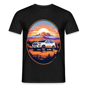 Véhicule tout-terrain 4x4 - T-shirt homme - noir - Devant - AI Model Male 178 light (178cm)