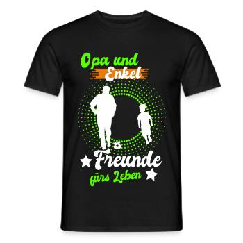 Opa und Enkel Freunde - Männer T-Shirt - Schwarz - Vorne - AI Model Male 178 light (178cm)