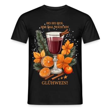 Glühwein mit Zimt - Männer T-Shirt - Schwarz - Vorne - AI Model Male 178 light (178cm)
