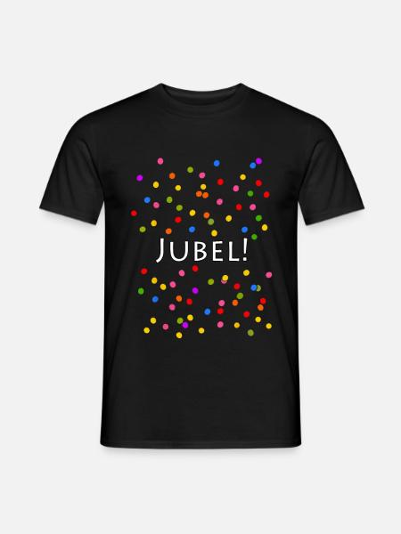 Jubel Konfetti Silvester Karneval - Männer T-Shirt - Schwarz
