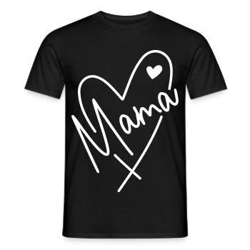 Cœur de maman - T-shirt homme - noir - Devant - AI Model Male 178 light (178cm)