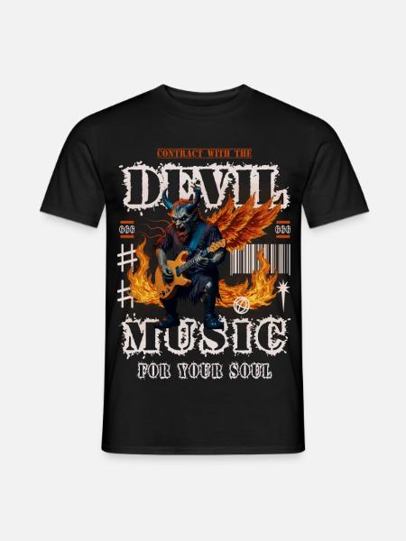 Devil Rock Music - Men's T-Shirt - black