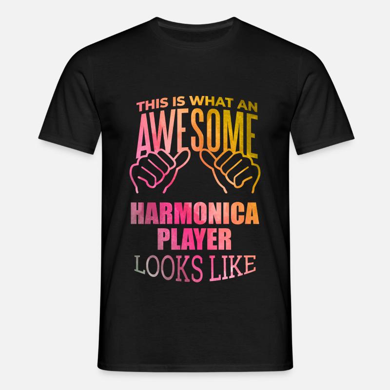 Harmonica - Men's T-Shirt - black